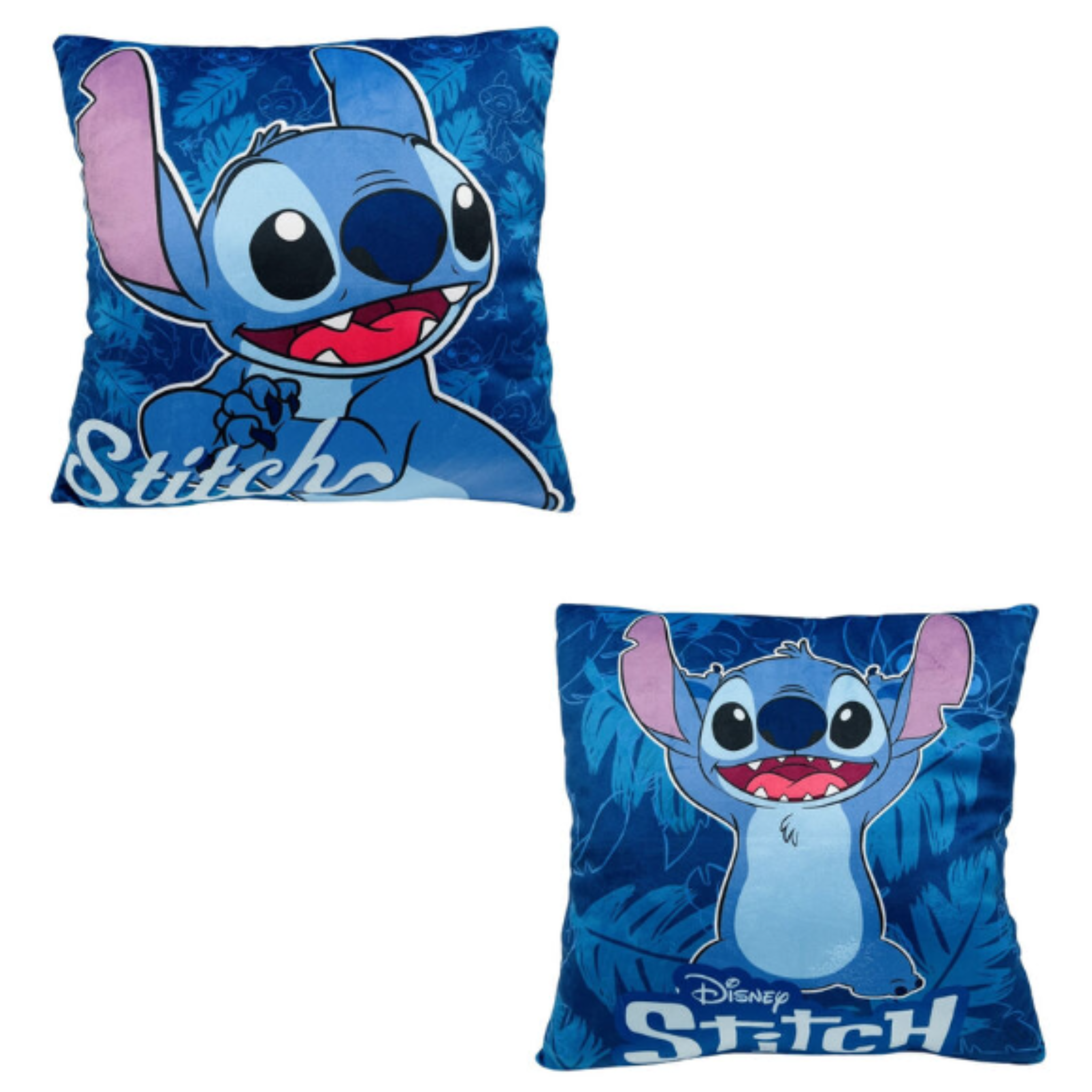 Cojín cuadrado azul Stitch