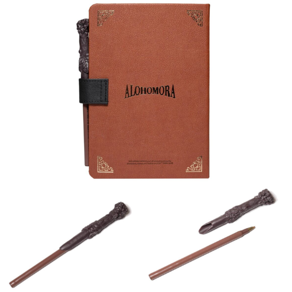 Cuaderno A5 premium + bolígrafo varita Hogwarts Harry Potter