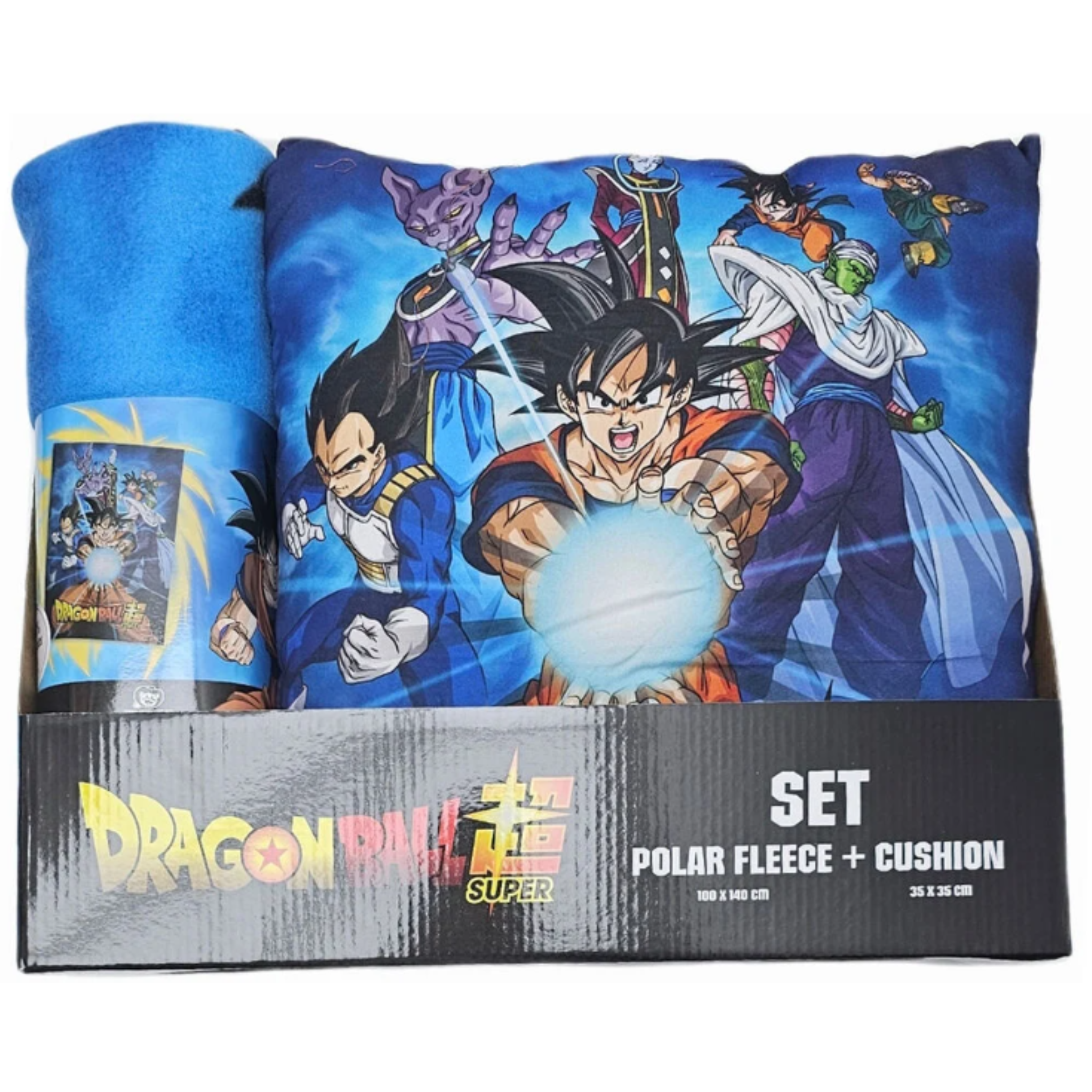 Set manta polar + cojín Dragon Ball Super